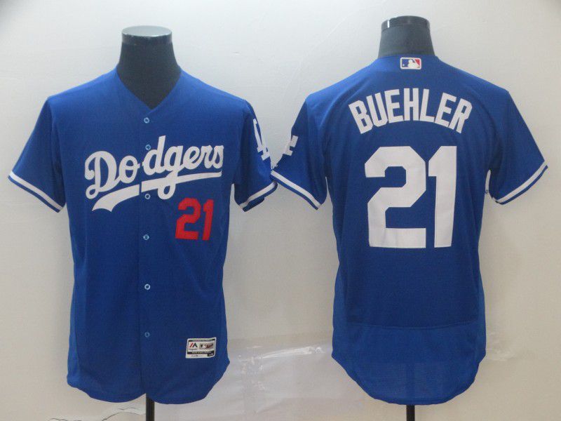 Men Los Angeles Dodgers 21 Buehler Blue Elite MLB Jersey
